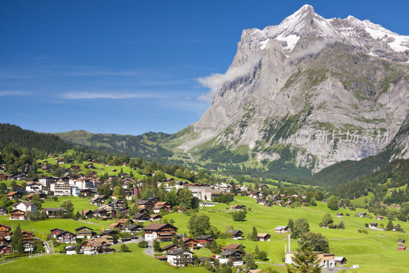 Grindelwald And Wetterhorn，瑞士阿尔卑斯山